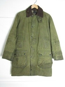 88年製　サイズ36　Barbour バブアー BORDER　ボーダー　オイルドコットンジャケット　セージ　イングランド製