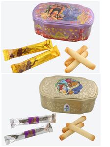ディズニーお菓子 ラプンツェルと美女と野獣のロールクッキーセット