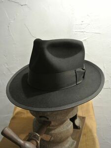 NOS! 50s VINTAGE Joe the hatter whippet 1/2 60cm Vintage stetson ste tosonwi pet black black fe gong hat Johnny tep