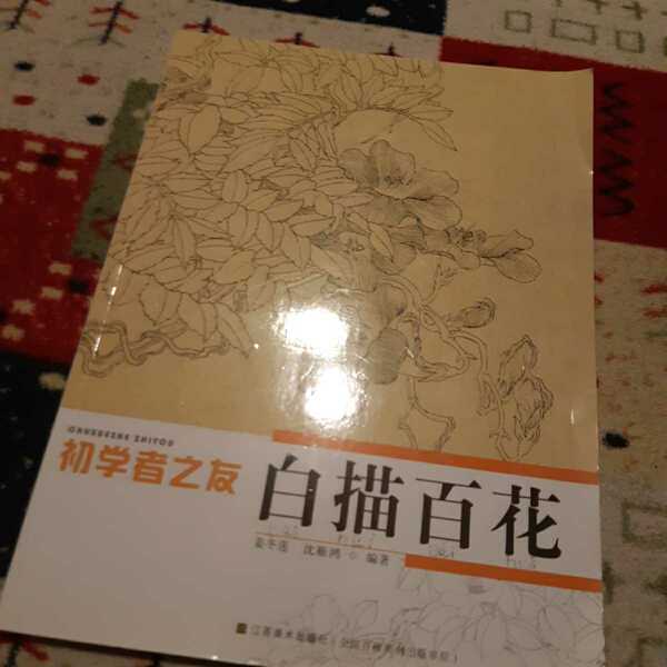 姜冬蓮 沈雁鴻 白描百花 初心者の友 中国画技法 中国絵画/白描百花 初学者之友 中国語版□ぬりえ□作画