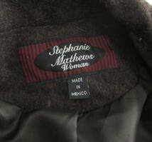 US古着 Stephanie Mathews 大きいサイズ ウール コート ジャケット Pコート ピーコート レディース b8_画像5