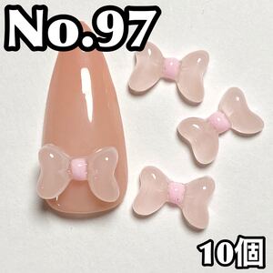ネイルパーツ ポップリボン ピンク アクリル デコパーツ ネイルアート