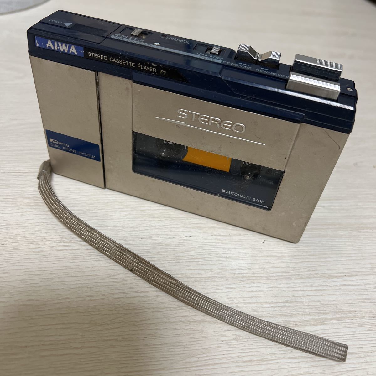 180円 特価 aiwa製 カセットプレーヤー PS190
