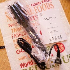 新品未使用 サロニアストレートヒートブラシ SL-012BK スリムタイプ