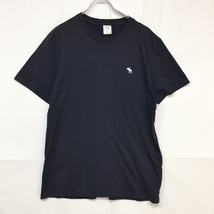 【人気】Abercrombie & Fitch/アバクロンビー＆フィッチ 半袖Tシャツ コットン ネイビー サイズL/S2810_画像1