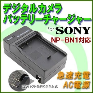 【送料無料】 CASIO NP-120/SONY ソニー NP-BN1 対応 互換急速 充電器 AC 電源