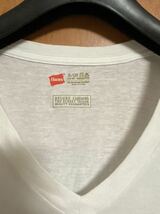 Hanes×DELUXE☆Vネック白Tシャツ☆_画像2