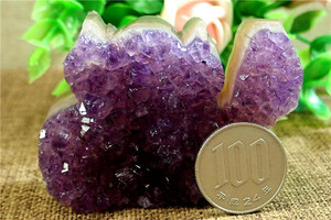 ウルグアイ産 天然アメジスト 紫水晶 原石 AAA級 家庭円満 165G8-71G02D