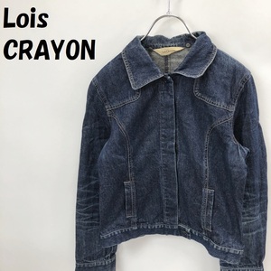 【人気】Lois CRAYON/ロイスクレヨン デニムジャケット ブルー サイズM レディース/S2207