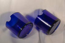 昭和レトロ・紫色のガラス器二個・コップ・灰皿_画像6