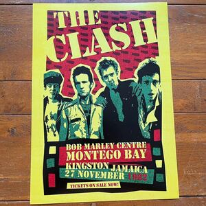 ポスター★ザ・クラッシュ（The Clash）1982 ジャマイカ・コンサート★ジョー・ストラマー/ミック・ジョーンズ/London SS/ポール・シムノン