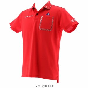 送料無料◆新品◆ルコック ゴルフ 8bitデザイン 半袖シャツ◆(M)◆QGMPJA06-RD00◆Le coq sportif GOLF