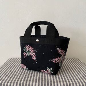 ハンドメイド 舟形トートバッグ 花柄