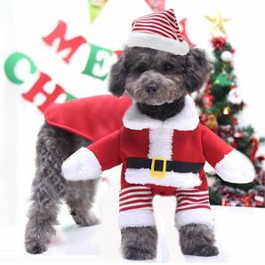 ペット 犬 猫 サンタクロース コスプレ 帽子付き クリスマス 可愛い 服 サンタコスプレ