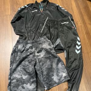 上下ジャージ ハーフパンツ adidas hummel トレーニングウェア