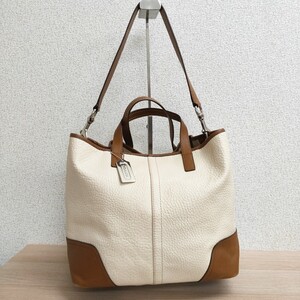 COACH コーチ 2WAYバッグ ハンドバッグ ショルダーバッグ ブラウン レザートートバッグ