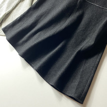 ナチュラルビューティーベーシック NATURAL BEAUTY BASIC ウール混 スカート フレア ひざ丈 シンプル 厚手 サイドジップ レディース L_画像4