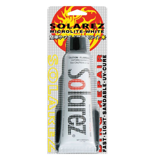 ソーラーレズワフー (SOLAR LEZ WAHOO) マイクロライトホワイト ミニ 紫外線 硬化 サーフボード 修理用樹脂 (ポリエステル樹脂) 14g