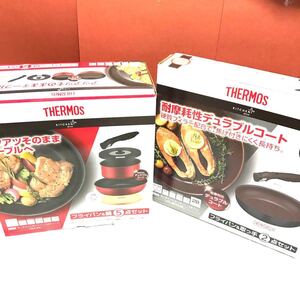 サーモス 取っ手のとれるフライパン5点セット+取っ手のとれるフライパン 28cm ブラック + 専用取っ手付き IH対応