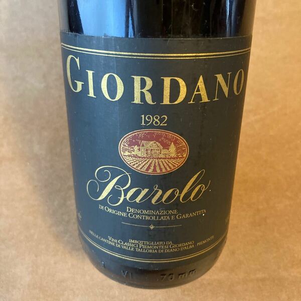 1982年 GIORDANO バローロ ヴィンテージワイン イタリア 