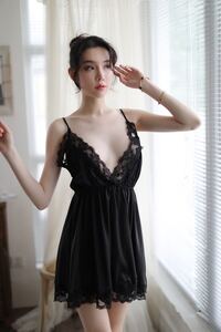 セクシーランジェリー キャミソール ベビードール エロ下着 黒