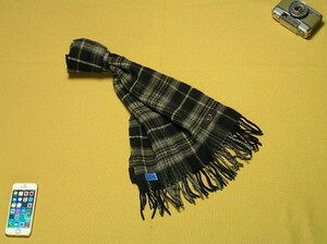 マフラー♪DAKS信頼の日本製ARA商事Made in Japan♪合わせやすいBlack黒系WOOLウールCASHMEREカシミアMen'sビジネス 3314■郵便送料：350円