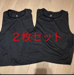 美品 スポーツ タンクトップ 2枚組 レディース H&M フィットネス