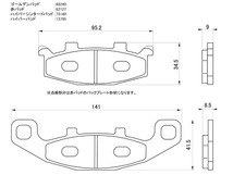 GPZ900R（A7～A11） ブレーキパッド リヤ ハイパーシンタード デイトナ 73140 GPZ900R（A7～A11） 年式：1990-1998_画像2