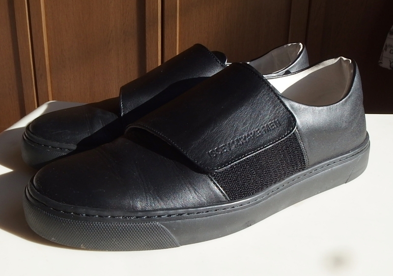 ISSEY MIYAKE MEN イッセイミヤケメン ブラックレザーベルクロシューズスニーカー42(約27.5cm) ビブラムソール 日本製 メンズブーツ 黒革靴