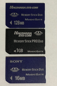 メモリースティック 3枚 1GB 128MB 16MB 送料無料 c