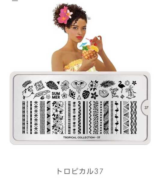 Moyou London ネイルスタンププレート Tropical32