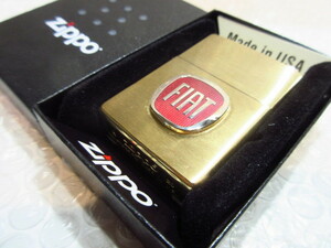 [Spiral] Fiat / emblem Zippo* brass made Zippo lighter * Gold [type2] new goods /FIAT/