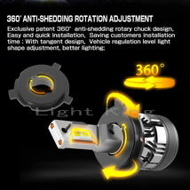 V8ターボファン 強烈出力パワー 55W 12000LM H4 バイク用 カスタム 360度 LED ヘッドライト 0.1秒点灯 スカイウェイブ250タイプM/SS_画像8