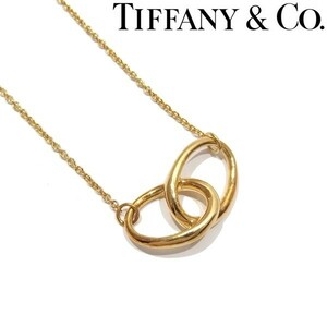 ★ティファニー エルサ・ペレッティ ダブルループ ペンダント ネックレス K18YG 750 TIFFANY&Co★