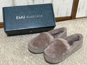 ■新品■ EMU Australia/エミュオーストラリア〈フラットボアシューズ 26cm CAIRNS REVERSE FUR W11705〉靴/シューズ ■UK7/EUR40/JP26■