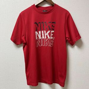 NIKE ナイキ 子供 Boys 半袖Tシャツ プラクティスシャツ Lサイズ レッド 赤 ポリエステル