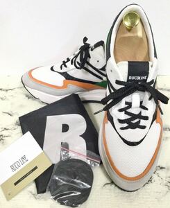 〜5/7◆ 新品「RUCOLINE」“R-EVOLVE 8443 AT 730” レザー インヒールスニーカー GRN SIZE:41/26.0cm イタリア製