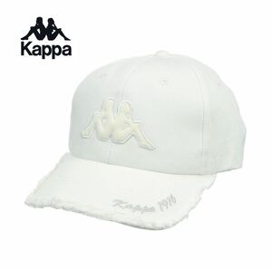 新品未使用 Kappa GOLF ゴルフキャップ 定価4070円 カッパ ゴルフ ウェア カッパゴルフ 白 KG758HW45 ダメージ加工 キャップ 帽子 kappa