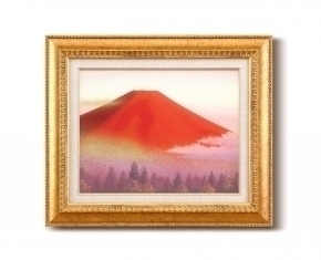 Art hand Auction ■■【Free Shipping】Tokuda Harukuni Oil Painting Frame F6 Gold Red Fuji ■■, Painting, Oil painting, Nature, Landscape painting