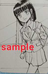 Art hand Auction Hand drawn illustration monochrome girl, comics, anime goods, hand drawn illustration