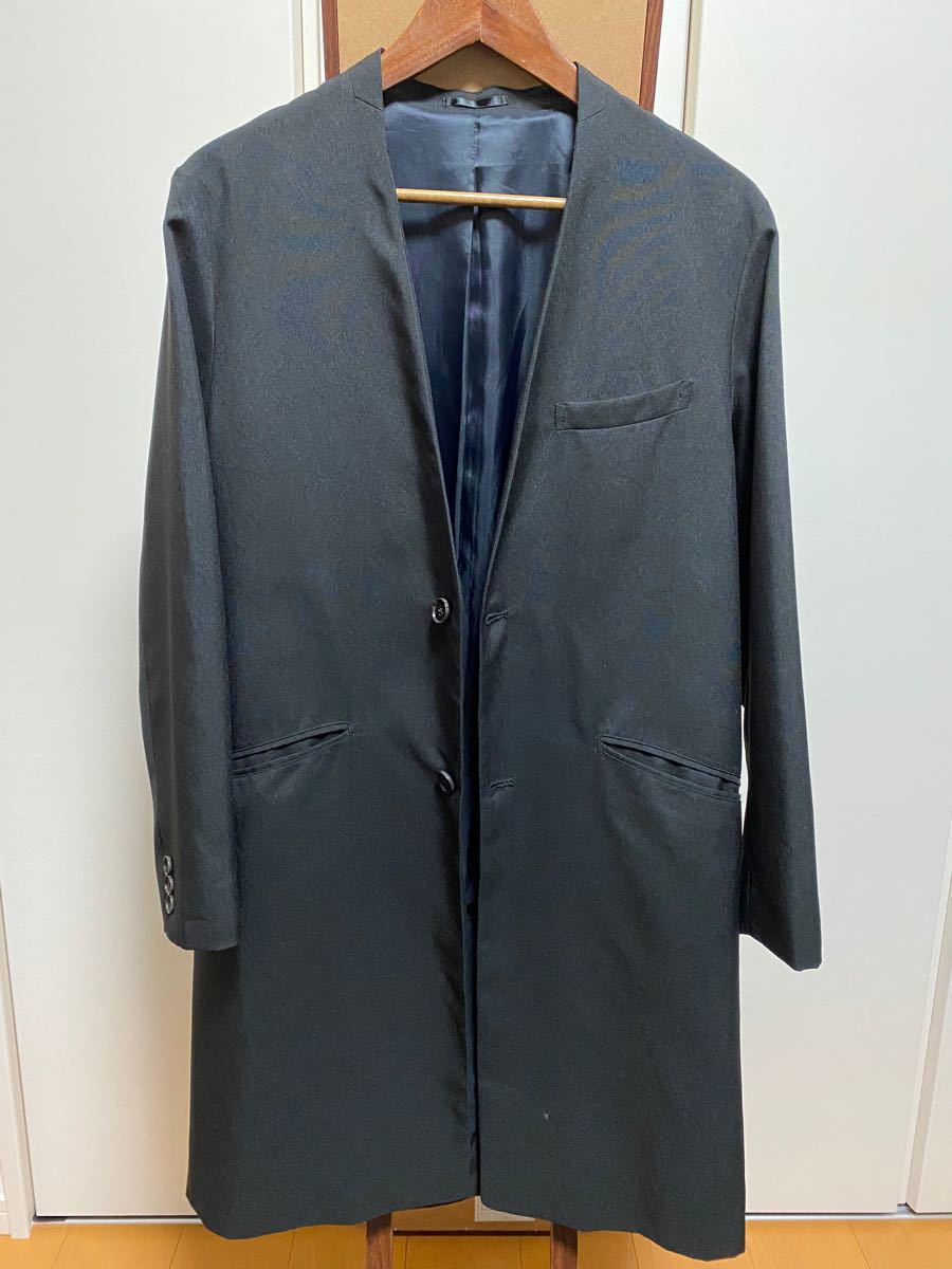 新品】JULIUS 20SS ノーカラー 比翼 コート 3 メンズファッション