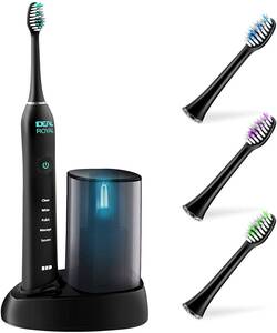 電動歯ブラシ 音波歯ブラシ UV除菌機能付き IPX7防水機能 替えブラシ3本付き