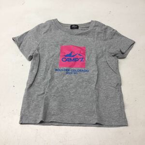 送料無料★CAMP7 キャンプセブン★アウトドアTシャツ 半袖Tシャツ★キッズ 子供 110★グレーピンク #31221sNj93