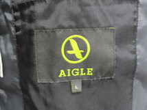 AIGLE　エーグル　メンズキルティングジャケット　メンズL　黒　中綿ジャンパー　アウトドアジャケット　メンズキャンプウエア　Y11253_画像3