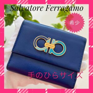 【希少＆美品！】Salvatore Ferragamo フェラガモ ミニ財布 パスケース カードケース 小銭入れ 定期入れ 財布