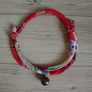 5柄 ちりめん和柄 ハンドメイド 猫首輪