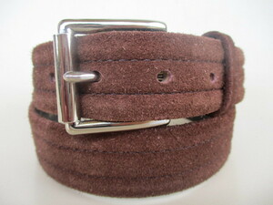  prompt decision * COMME des GARCONS HOMME Comme des Garcons Homme stitch equipment ornament fine quality suede leather belt men's 78 Brown 