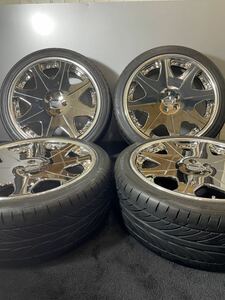 225/40R19 Hankook/VENTUS/V12 EVO 12年SUPER STAR LEON HARDITT Waffe 19インチ 8J ＋46 100 5H プリウス等 レオンハルト 4本