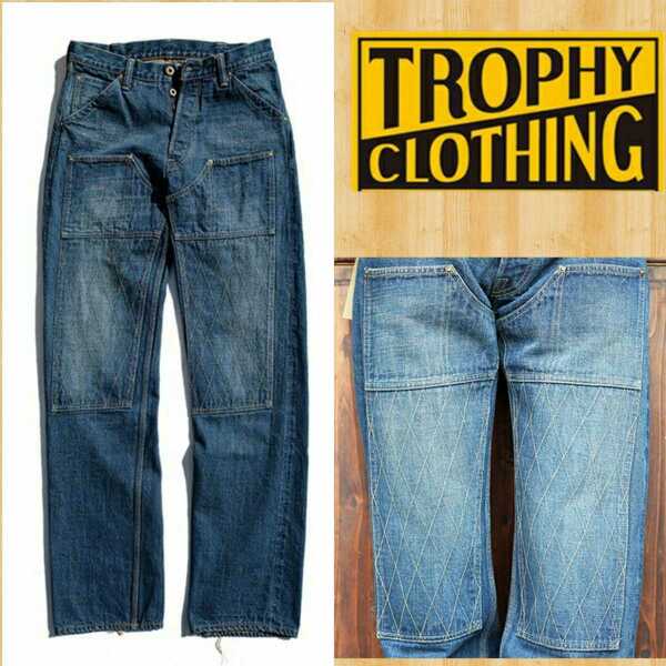 購入35200円 TROPHY CLOTHING トロフィークロージング ダブルニー ダメージデニム 30