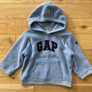 ギャップ　 GAP フリースパーカー　スウェット　パーカー　トレーナー　水色　ブルー　裏起毛　キッズ　90 18-24M